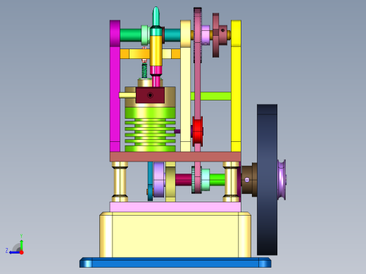 四冲程循环内燃机右视缩略图