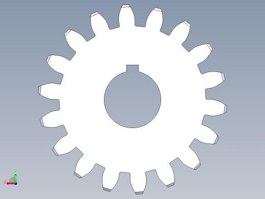 正齿轮压力角20 -32dp-20pa-18t spur gear后视缩略图