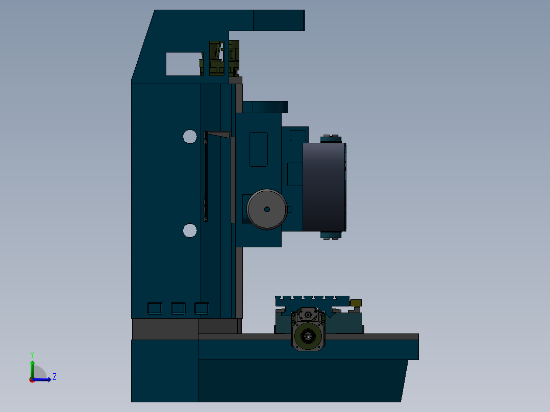 396数控铣床左视图