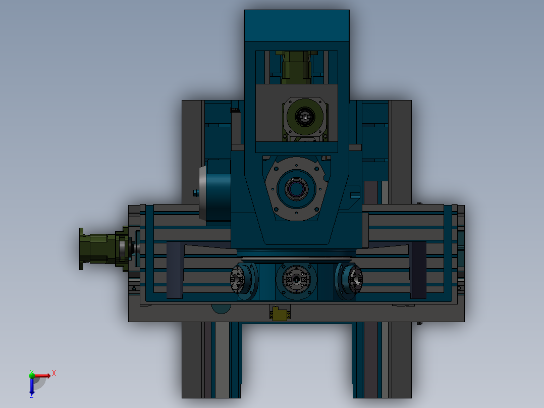 396数控铣床俯视图