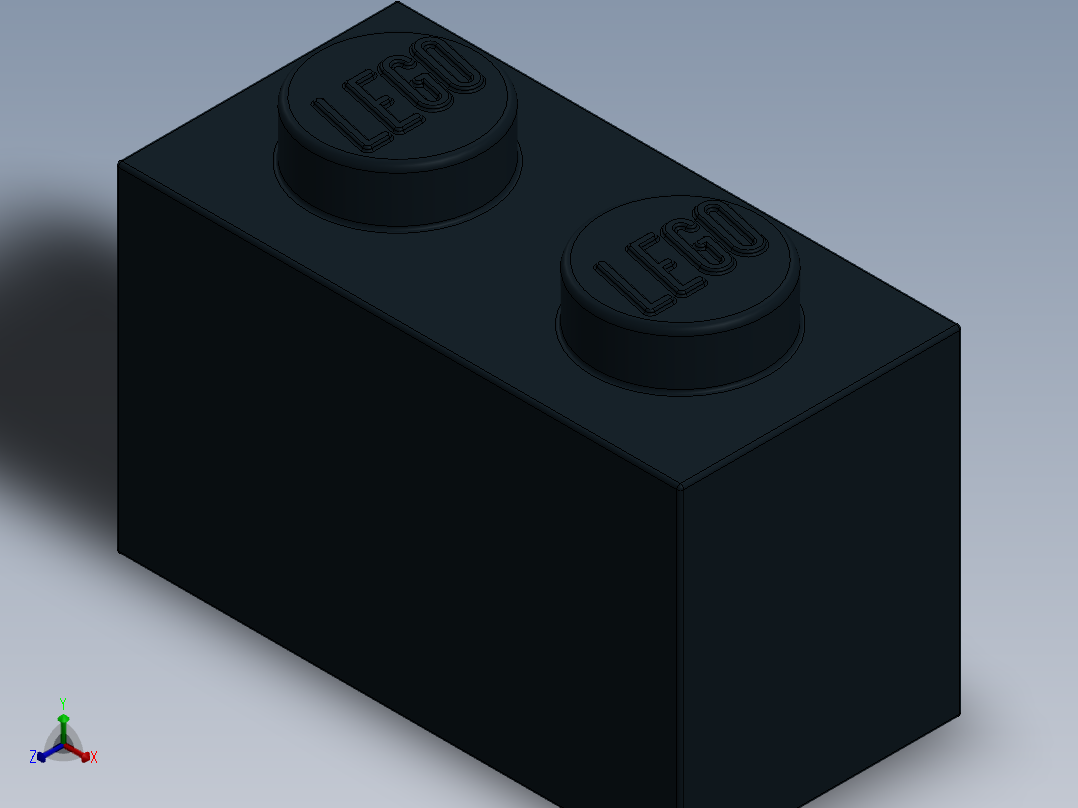 乐高套装 4421基本积木-300426 Black Brick 1 x 2.SLDPRT