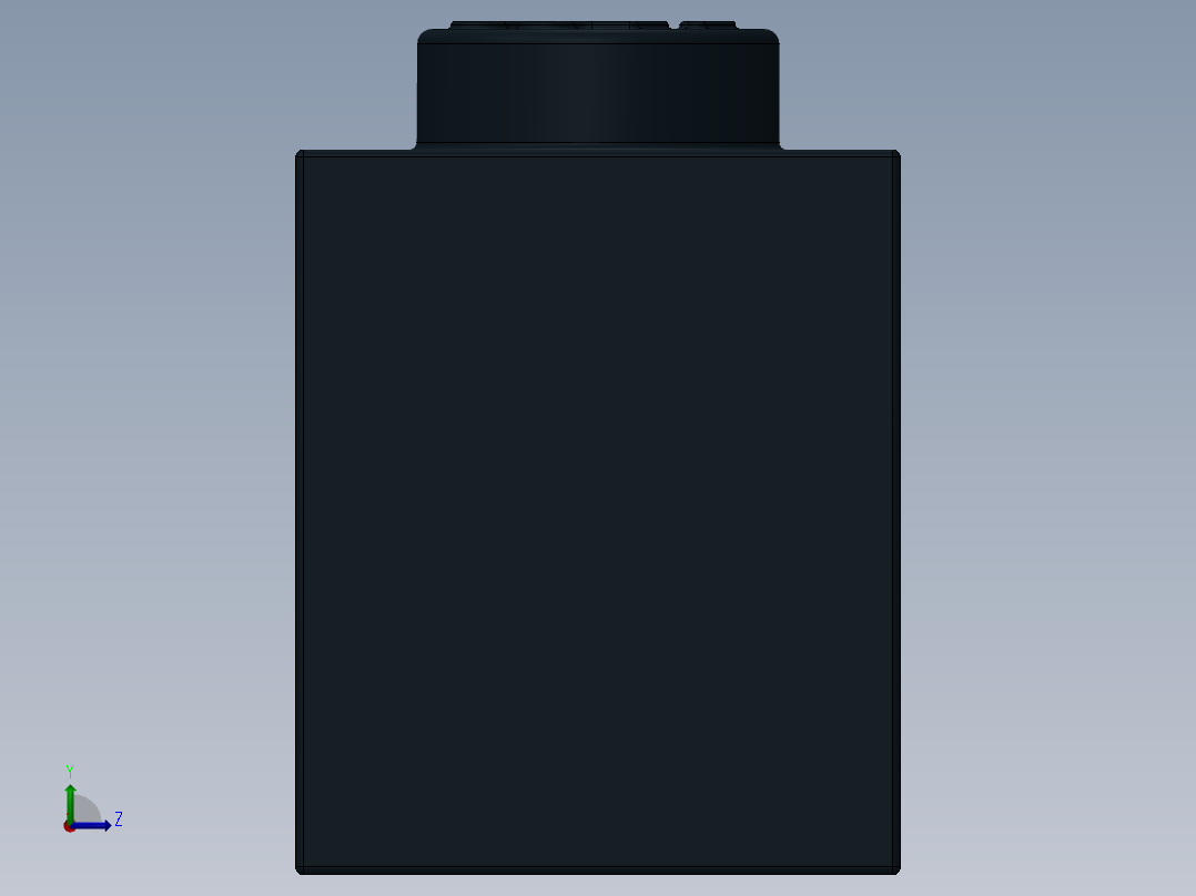 乐高套装 4421基本积木-300426 Black Brick 1 x 2.SLDPRT左视图