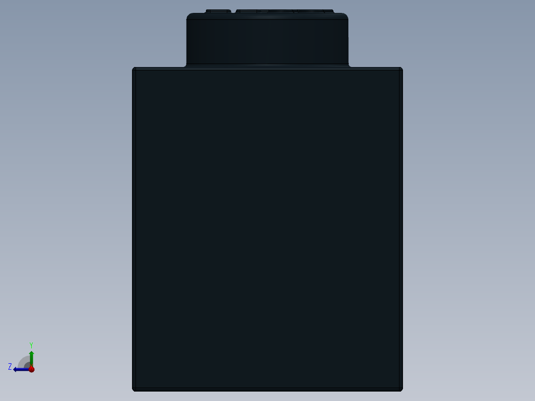 乐高套装 4421基本积木-300426 Black Brick 1 x 2.SLDPRT右视图