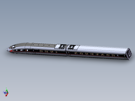 CR400AF头车模型标准动车组模型加第一节车厢整理过完整版