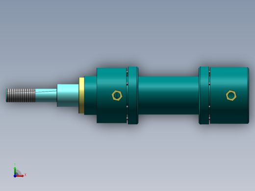 液压缸模型前视缩略图