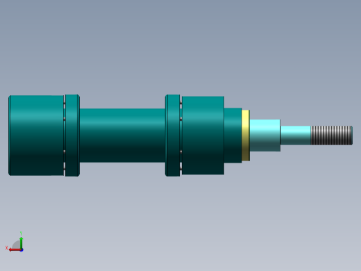 液压缸模型后视缩略图