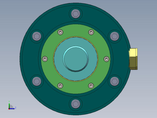 液压缸模型左视缩略图