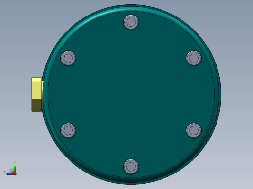 液压缸模型右视缩略图