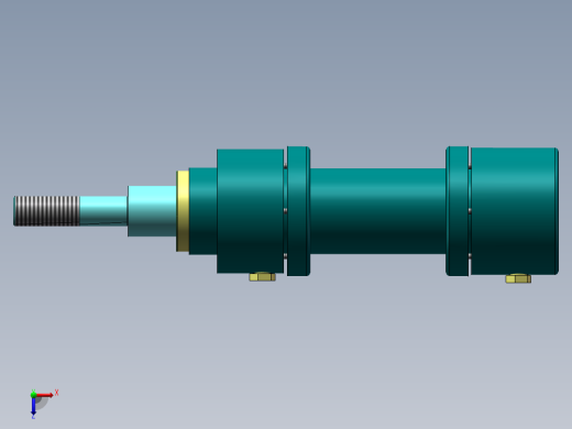 液压缸模型俯视缩略图