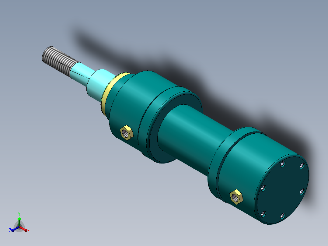 液压缸模型正等轴测图