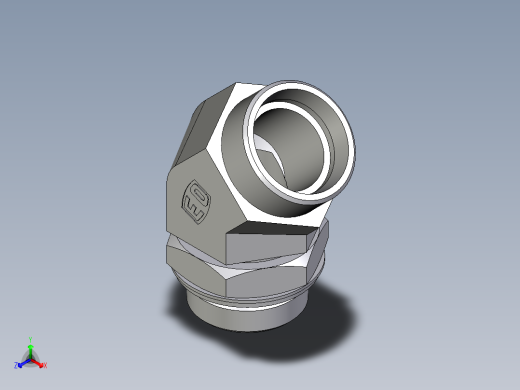 卡套式工业通用硬管接头EO_Adjustable_locknut_45_deg_elbow_VEE35LROMDCF
