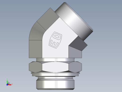 卡套式工业通用硬管接头EO_Adjustable_locknut_45_deg_elbow_VEE35LROMDCF前视缩略图