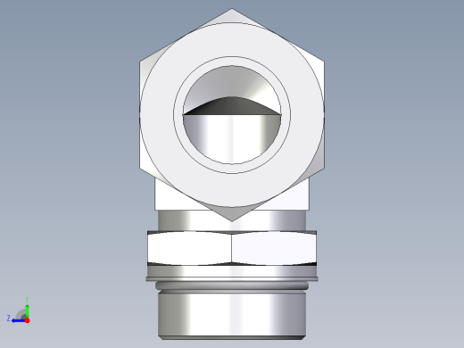 卡套式工业通用硬管接头EO_Adjustable_Locknut_elbow_WEE38SMORCF右视缩略图