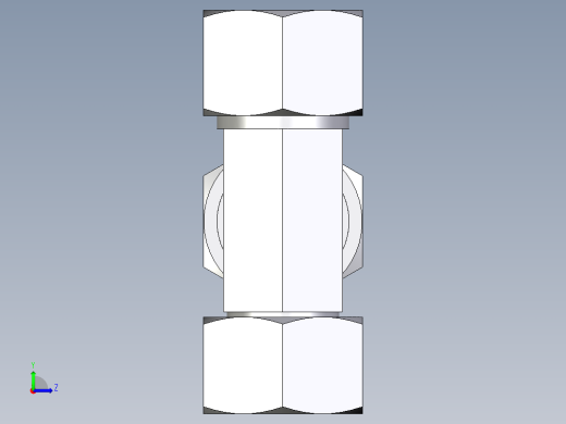 卡套式工业通用硬管接头EO_Swivel_nut_run_tee_EL20SCF左视缩略图