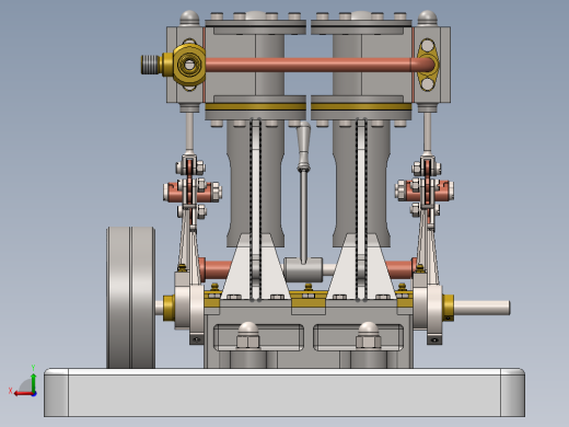 型号立式双蒸汽机后视缩略图
