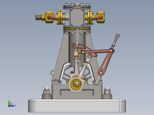 型号立式双蒸汽机左视缩略图