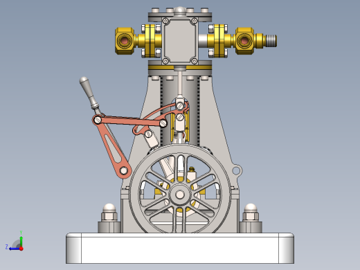 型号立式双蒸汽机右视缩略图