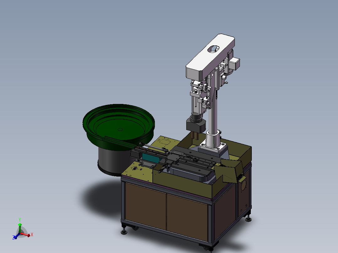 双头攻丝机 非标自动化设备3D图纸3D模型