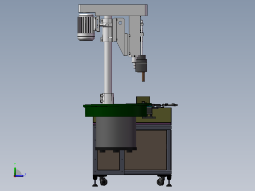 双头攻丝机 非标自动化设备3D图纸3D模型左视缩略图