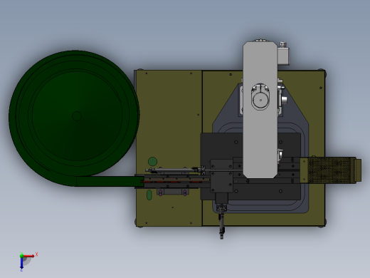 双头攻丝机 非标自动化设备3D图纸3D模型俯视缩略图