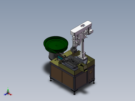 双头攻丝机 非标自动化设备3D图纸3D模型正等轴测缩略图