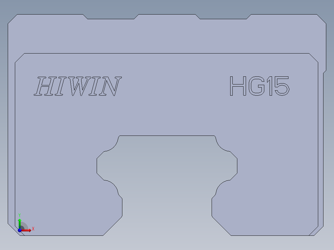 上银直线滑轨-HGH15CA 滑块前视图