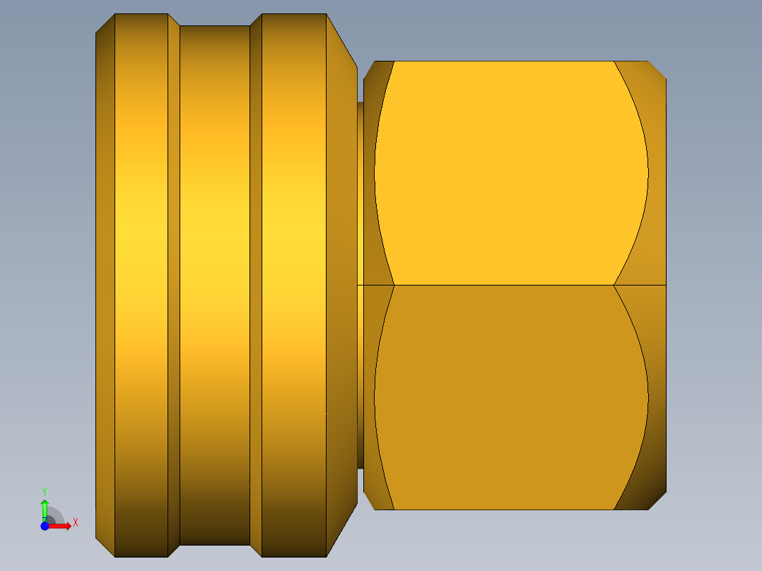 水管接头Swivel Connector Female Hose to Female Pipe 98GHSV-12-8前视图