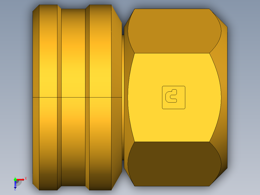 水管接头Swivel Connector Female Hose to Female Pipe 98GHSV-12-8俯视图