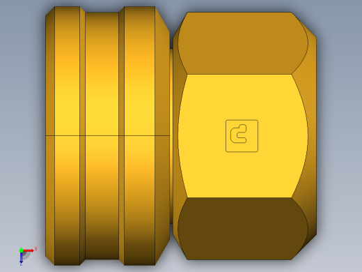 水管接头Swivel Connector Female Hose to Female Pipe 98GHSV-12-8俯视缩略图