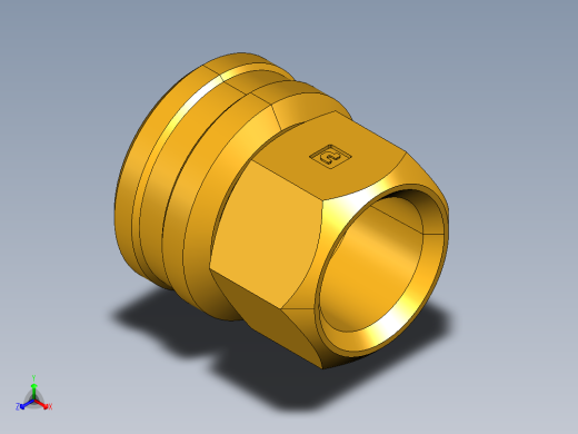 水管接头Swivel Connector Female Hose to Female Pipe 98GHSV-12-8正等轴测缩略图