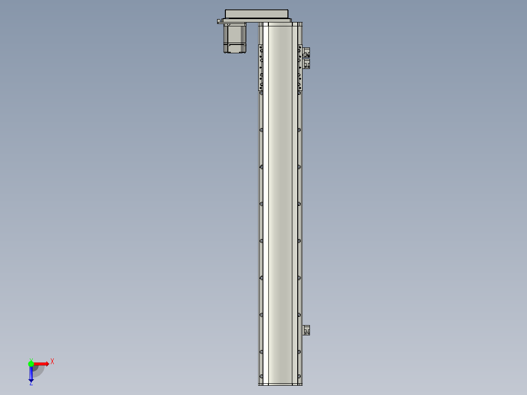 半封闭丝杆滑台MT120BS.L#.750.BL.P40.C3俯视图