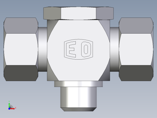 卡套式工业通用硬管接头EO_High_pressure_banjo_tee_TH15LMKDSCF前视缩略图