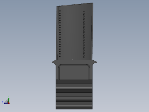 涡轮 叶片 涡扇 (7)右视缩略图