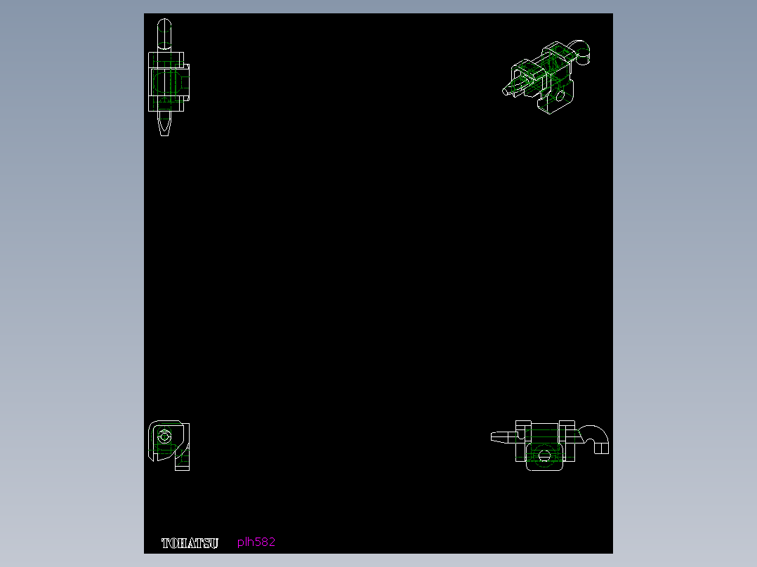 梢型鉸鏈PLH581,582-2D多系列多零件图纸模型
