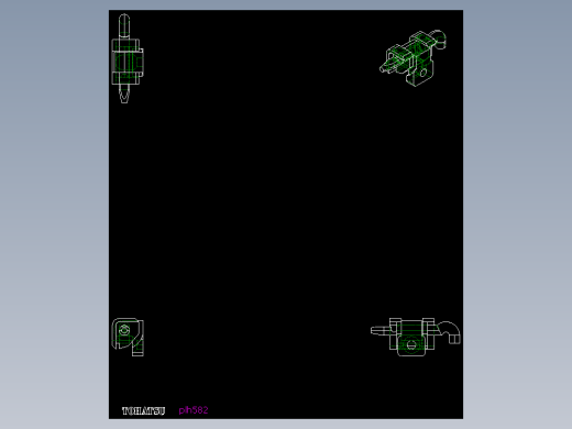 梢型鉸鏈PLH581,582-2D多系列多零件图纸模型