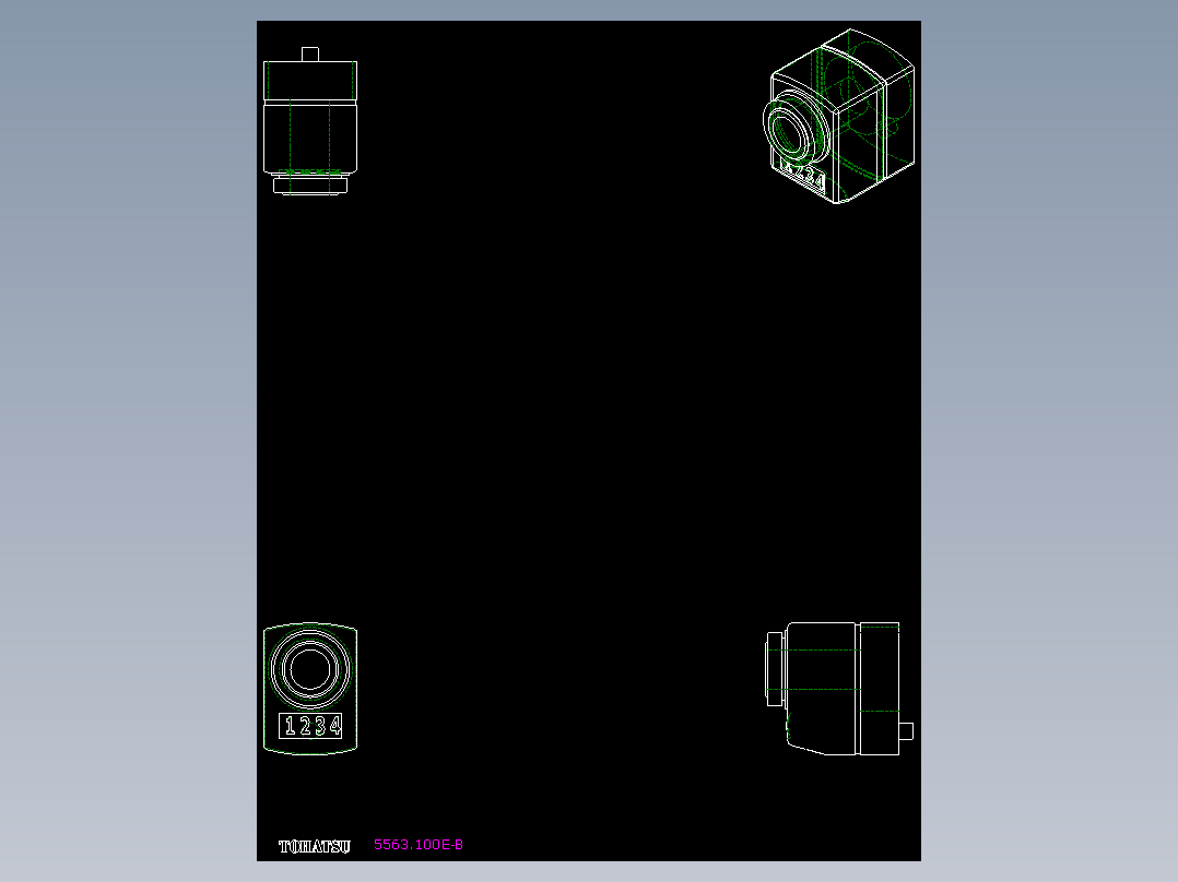 位置顯示器5563-2D多系列多零件图纸模型