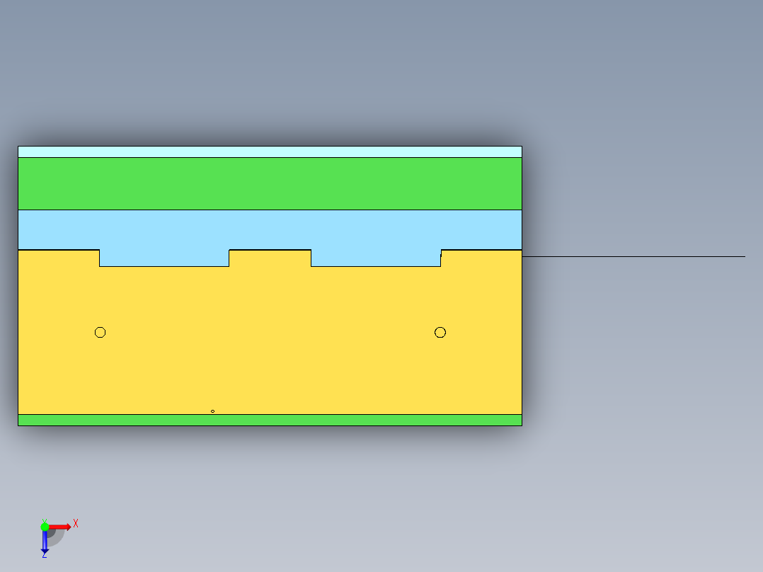 化粪池 模压 纤维玻璃钢模具造型俯视图