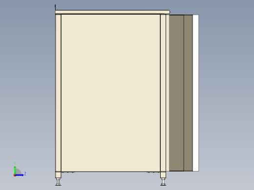 金属板厨柜左视缩略图