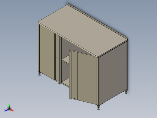 金属板厨柜正等轴测缩略图