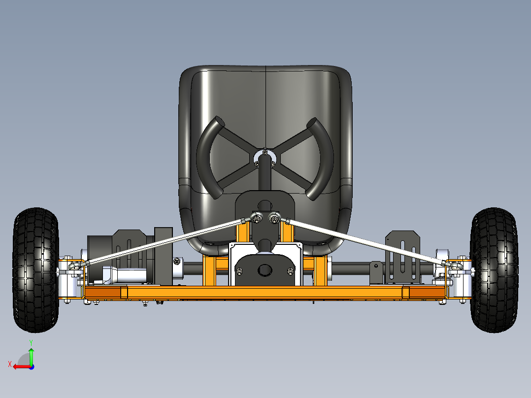 21-1300w 48v卡丁车模型3D图纸 IGS格式后视图