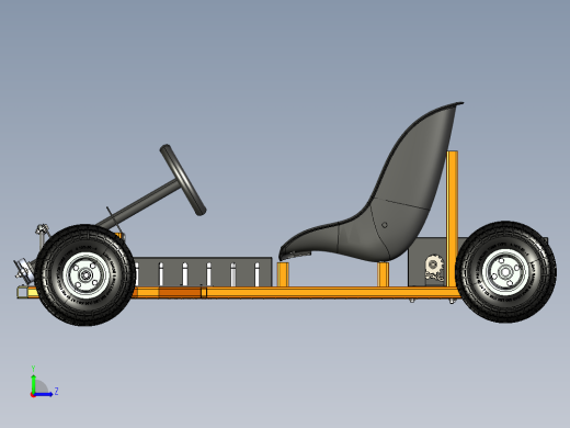 21-1300w 48v卡丁车模型3D图纸 IGS格式左视缩略图