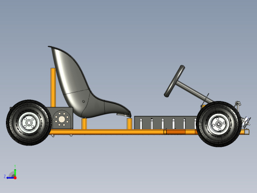 21-1300w 48v卡丁车模型3D图纸 IGS格式右视缩略图
