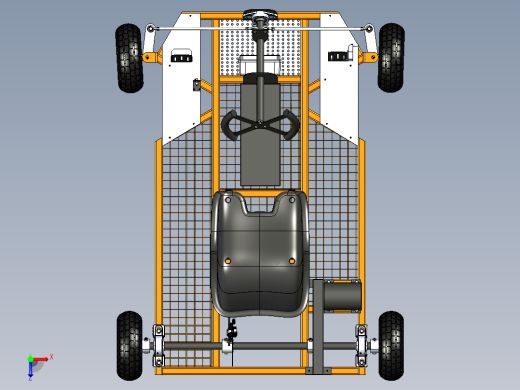 21-1300w 48v卡丁车模型3D图纸 IGS格式俯视缩略图