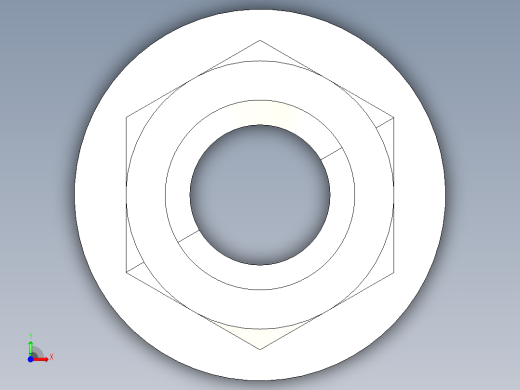 螺帽2308-3D多系列多零件图纸模型前视缩略图