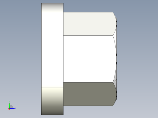 螺帽2308-3D多系列多零件图纸模型左视缩略图