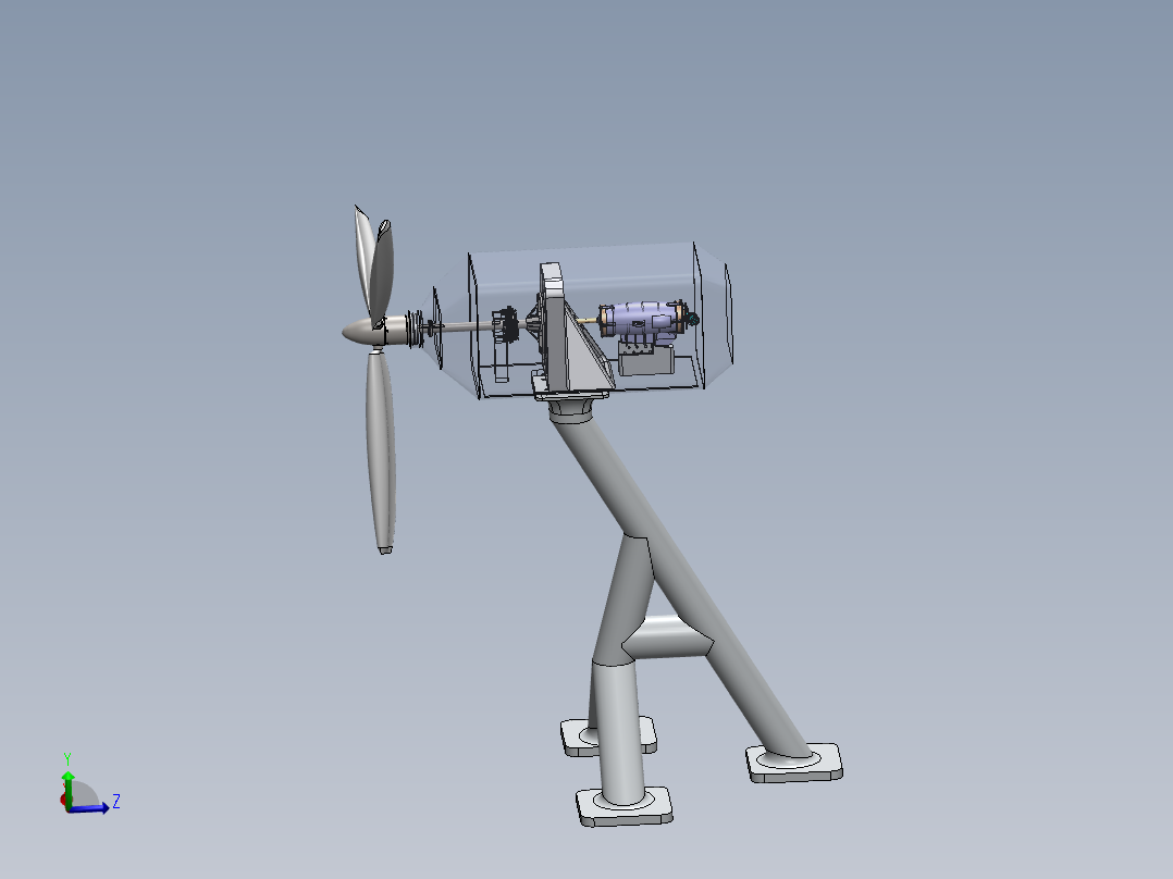 潮流涡轮机主视图