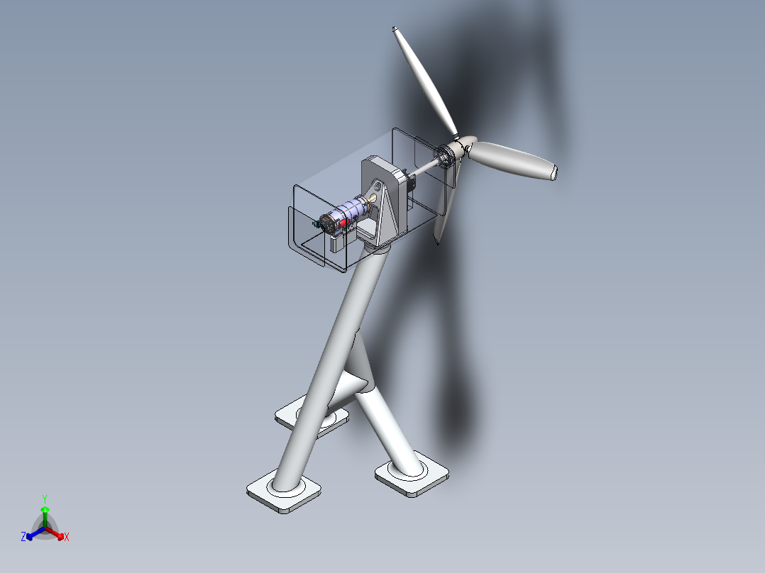 潮流涡轮机正等轴测图