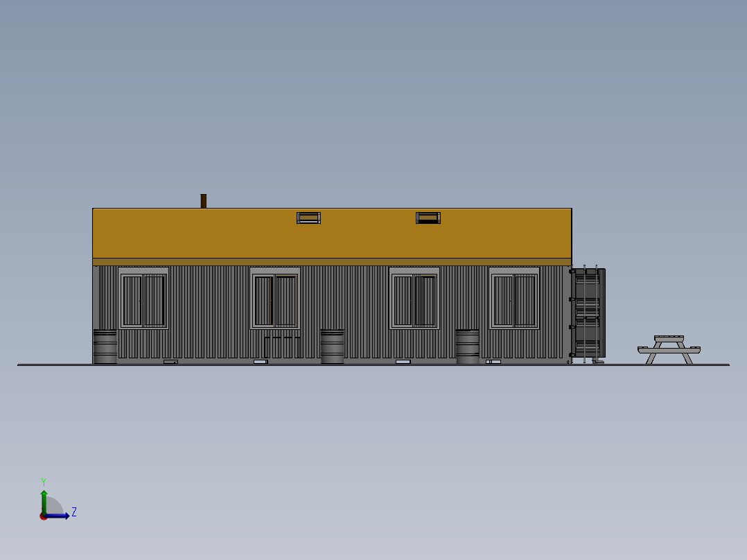 房子休息厅左视图