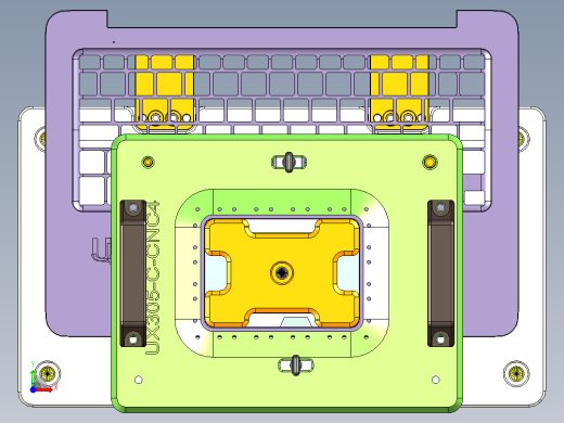 UX305-C-笔记本CNC工装夹具三维模型CNC4前视缩略图