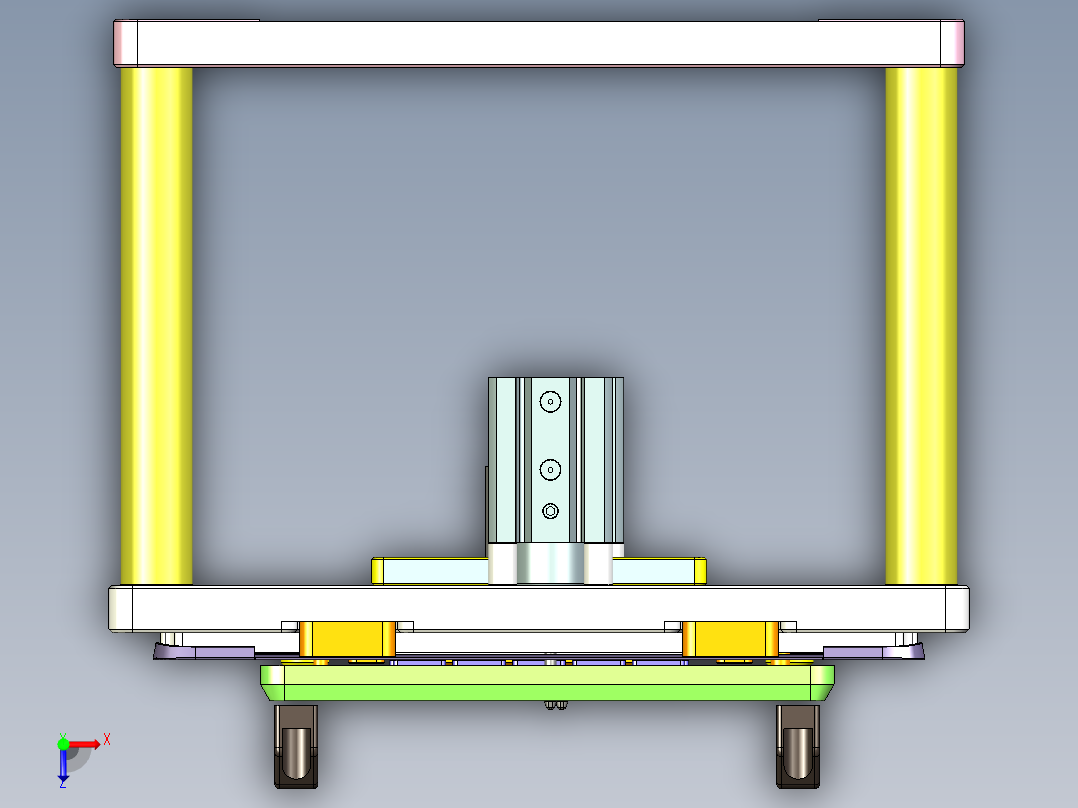 UX305-C-笔记本CNC工装夹具三维模型CNC4俯视图